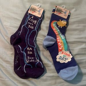 Two pairs of brand new fun socks